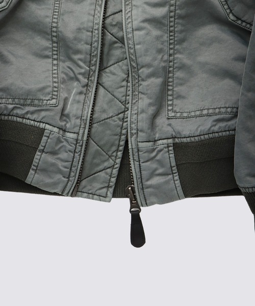 FIDELITY（フィデリティ）の「VINTAGE WASH FLIGHT JKT / CWU-45P / フライトジャケット（ミリタリージャケット・メンズ・カーキ/ブラック・MEDIUM/LARGE）」の9枚目の写真