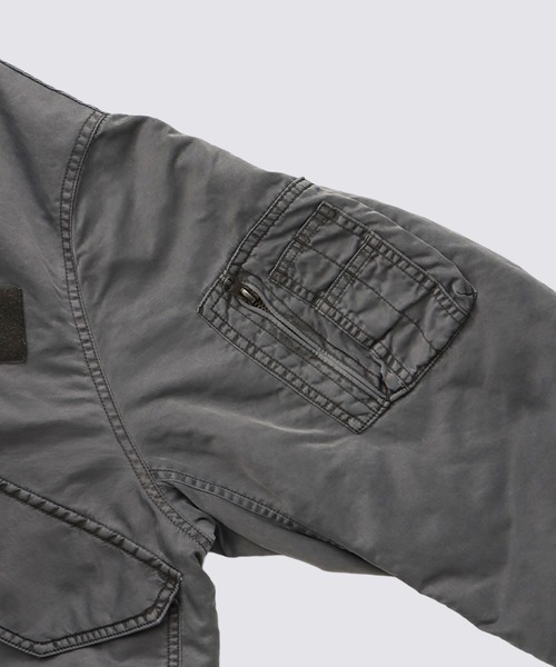 FIDELITY（フィデリティ）の「VINTAGE WASH FLIGHT JKT / CWU-45P / フライトジャケット（ミリタリージャケット・メンズ・カーキ/ブラック・MEDIUM/LARGE）」の8枚目の写真