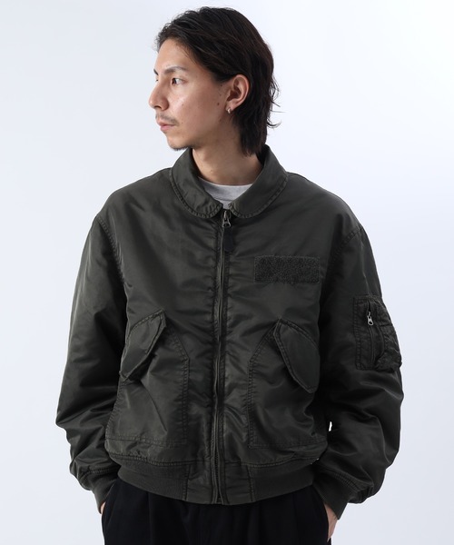 FIDELITY(フィデリティ)の「VINTAGE WASH FLIGHT JKT / CWU-45P / フライトジャケット(ミリタリージャケット・メンズ・カーキ/ブラック/オリーブ・MEDIUM/LARGE)」の14枚目の写真