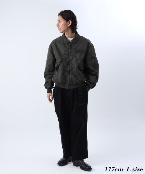 FIDELITY(フィデリティ)の「VINTAGE WASH FLIGHT JKT / CWU-45P / フライトジャケット(ミリタリージャケット・メンズ・カーキ/ブラック/オリーブ・MEDIUM/LARGE)」の15枚目の写真