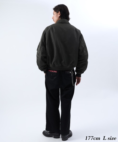 FIDELITY(フィデリティ)の「VINTAGE WASH FLIGHT JKT / CWU-45P / フライトジャケット(ミリタリージャケット・メンズ・カーキ/ブラック/オリーブ・MEDIUM/LARGE)」の16枚目の写真