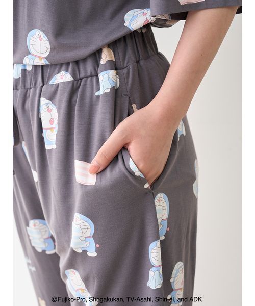 gelato pique（ジェラートピケ）の「【ドラえもん】【ユニセックス】おはようおやすみハーフパンツ（ルームウェア/パジャマ・レディース・オフホワイト/チャコールグレー・S-M/M-L）」の7枚目の写真