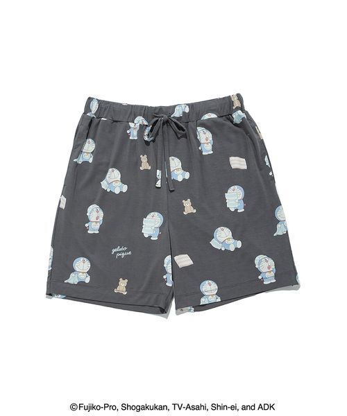 gelato pique（ジェラートピケ）の「【ドラえもん】【ユニセックス】おはようおやすみハーフパンツ（ルームウェア/パジャマ・レディース・オフホワイト/チャコールグレー・S-M/M-L）」の13枚目の写真