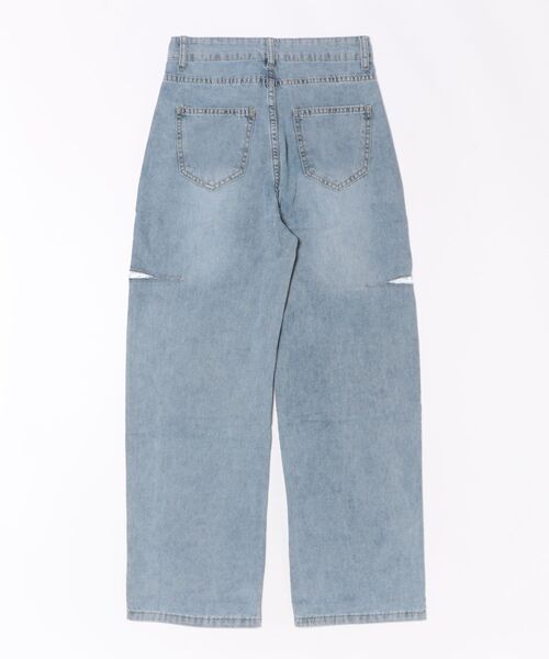 urge:(アージコロン )の「【URGE:】サイド カット デニム パンツ(デニムパンツ・レディース・ブルー・X-LARGE/LARGE/MEDIUM/SMALL)」の2枚目の写真