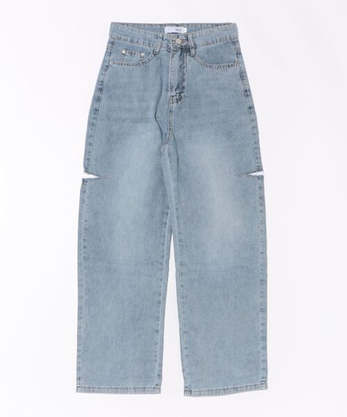 urge:(アージコロン )の「【URGE:】サイド カット デニム パンツ(デニムパンツ・レディース・ブルー・X-LARGE/LARGE/MEDIUM/SMALL)」の6枚目の写真