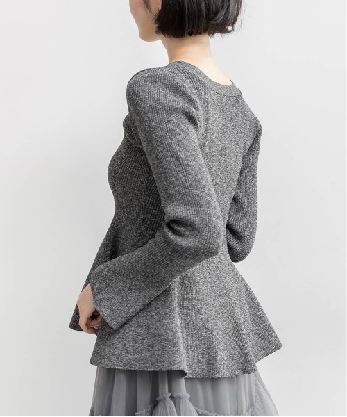 RANDA（ランダ）の「ペプラムニットカーディガン（カーディガン/ボレロ・レディース・レッド/グレー/クリーム・FREE）」の14枚目の写真