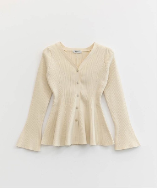 RANDA（ランダ）の「ペプラムニットカーディガン（カーディガン/ボレロ・レディース・レッド/グレー/クリーム・FREE）」の16枚目の写真