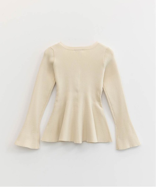 RANDA（ランダ）の「ペプラムニットカーディガン（カーディガン/ボレロ・レディース・レッド/グレー/クリーム・FREE）」の17枚目の写真