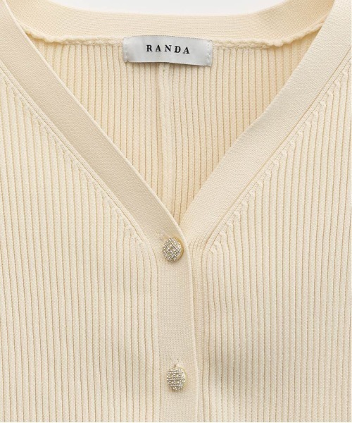 RANDA（ランダ）の「ペプラムニットカーディガン（カーディガン/ボレロ・レディース・レッド/グレー/クリーム・FREE）」の18枚目の写真