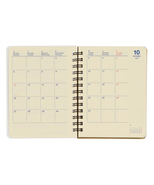 Rollbahn（ロルバーン）の「【2026年版／2025年10月始まり手帳】ロルバーンダイアリー カシェ M（手帳/メモ帳・レディース・ホワイト/グリーン・FREE）」の11枚目の写真