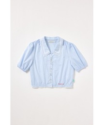 InstantFunk（インスタントファンク）の「【INSTANTFUNK】クロップド ショートスリーブ ブラウス（Tシャツ/カットソー）」