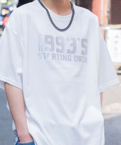 Starting Over(スターティングオーバー)の「【Starting Over/スターティングオーバー】various logo designs T-shirt / 箔 発泡 ロゴ デザイン プリント 半袖 Tシャツ(Tシャツ/カットソー・メンズ・ホワイト/ブラック系その他2/ホワイト系その他2/ブラック/ブラック系その他/ホワイト系その他・L/M)」の3枚目の写真