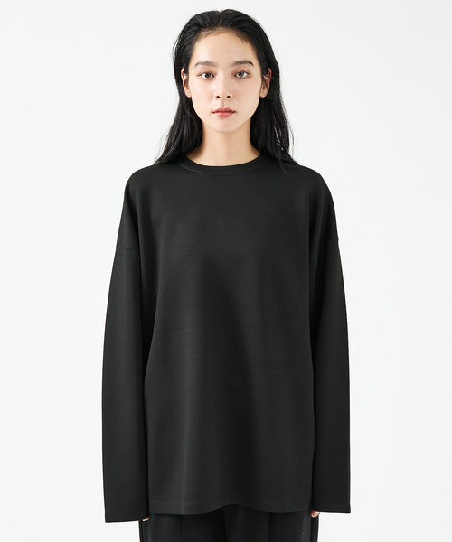 FORTUNA HOMME(フォルトゥナオム)の「【FORTUNA/フォルトゥナ】ECOTECコクーンシルエットロングTシャツ/ユニセックス【WEB限定】(Tシャツ/カットソー・メンズ・ブラック/ホワイト/グレイッシュベージュ・L/M)」の6枚目の写真