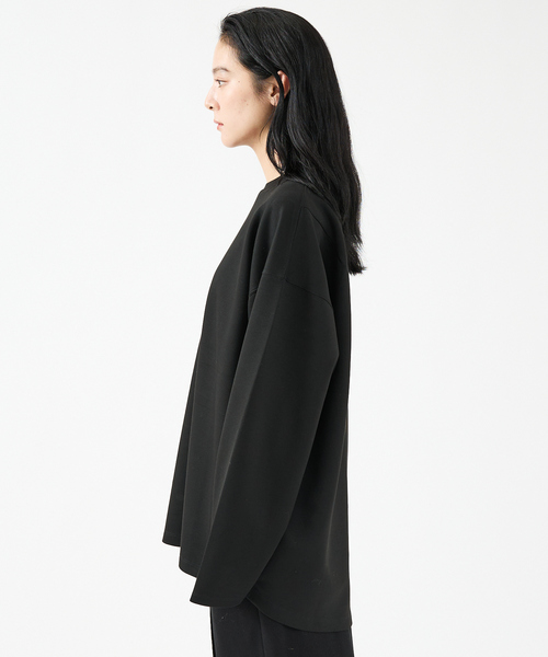 FORTUNA HOMME(フォルトゥナオム)の「【FORTUNA/フォルトゥナ】ECOTECコクーンシルエットロングTシャツ/ユニセックス【WEB限定】(Tシャツ/カットソー・メンズ・ブラック/ホワイト/グレイッシュベージュ・L/M)」の7枚目の写真