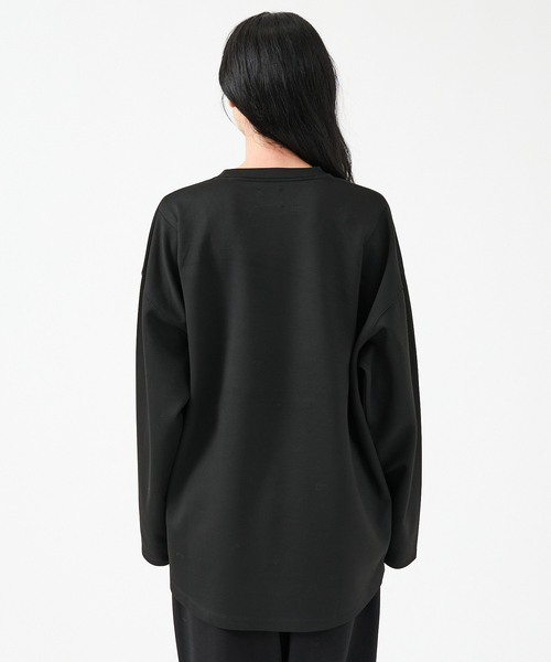 FORTUNA HOMME(フォルトゥナオム)の「【FORTUNA/フォルトゥナ】ECOTECコクーンシルエットロングTシャツ/ユニセックス【WEB限定】(Tシャツ/カットソー・メンズ・ブラック/ホワイト/グレイッシュベージュ・L/M)」の8枚目の写真