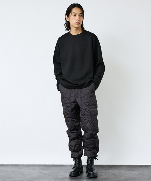 FORTUNA HOMME(フォルトゥナオム)の「【FORTUNA/フォルトゥナ】ECOTECコクーンシルエットロングTシャツ/ユニセックス【WEB限定】(Tシャツ/カットソー・メンズ・ブラック/ホワイト/グレイッシュベージュ・L/M)」の13枚目の写真