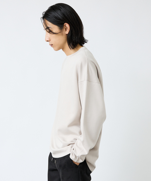 FORTUNA HOMME(フォルトゥナオム)の「【FORTUNA/フォルトゥナ】ECOTECコクーンシルエットロングTシャツ/ユニセックス【WEB限定】(Tシャツ/カットソー・メンズ・ブラック/ホワイト/グレイッシュベージュ・L/M)」の21枚目の写真