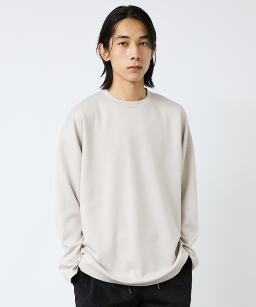 FORTUNA HOMME(フォルトゥナオム)の「【FORTUNA/フォルトゥナ】ECOTECコクーンシルエットロングTシャツ/ユニセックス【WEB限定】(Tシャツ/カットソー・メンズ・ブラック/ホワイト/グレイッシュベージュ・L/M)」の22枚目の写真