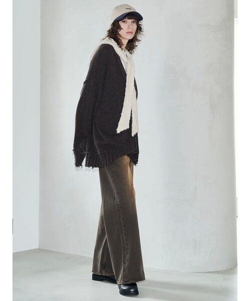 VEQUM（VEQUM）の「【VEQUM】SHETLAND WOOL CLUSH CD（カーディガン/ボレロ・レディース・グレー/ブラウン/ベージュ・FREE）」の16枚目の写真