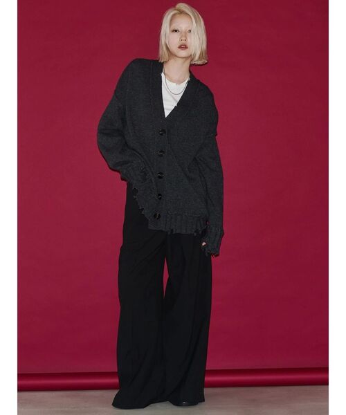 VEQUM（VEQUM）の「【VEQUM】SHETLAND WOOL CLUSH CD（カーディガン/ボレロ・レディース・グレー/ブラウン/ベージュ・FREE）」の21枚目の写真