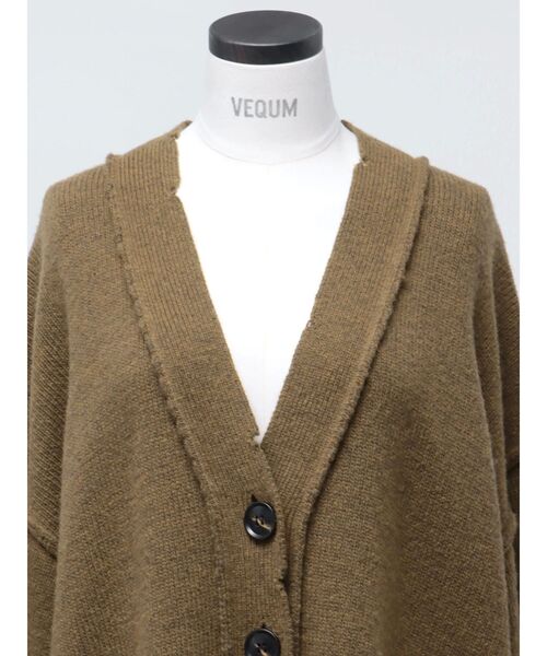 VEQUM（VEQUM）の「【VEQUM】SHETLAND WOOL CLUSH CD（カーディガン/ボレロ・レディース・グレー/ブラウン/ベージュ・FREE）」の8枚目の写真