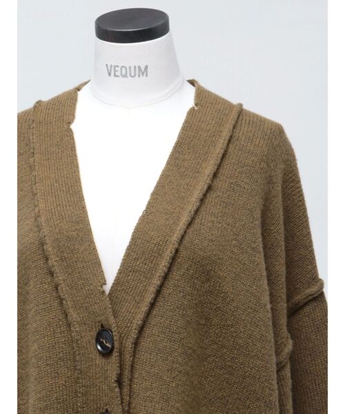 VEQUM（VEQUM）の「【VEQUM】SHETLAND WOOL CLUSH CD（カーディガン/ボレロ・レディース・グレー/ブラウン/ベージュ・FREE）」の9枚目の写真