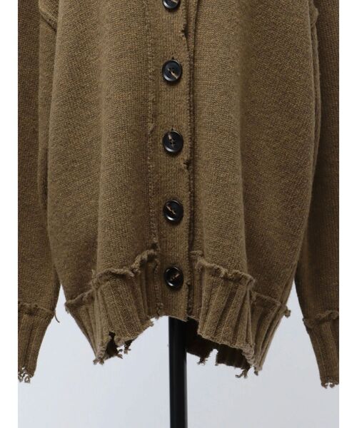 VEQUM（VEQUM）の「【VEQUM】SHETLAND WOOL CLUSH CD（カーディガン/ボレロ・レディース・グレー/ブラウン/ベージュ・FREE）」の10枚目の写真