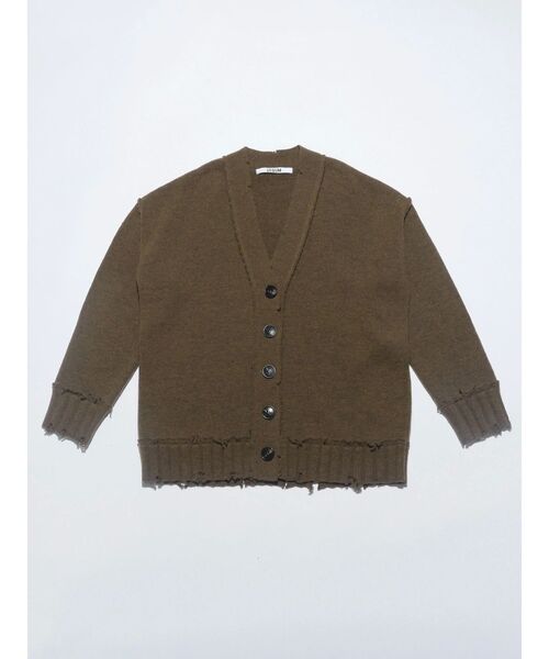 VEQUM（VEQUM）の「【VEQUM】SHETLAND WOOL CLUSH CD（カーディガン/ボレロ・レディース・グレー/ブラウン/ベージュ・FREE）」の3枚目の写真