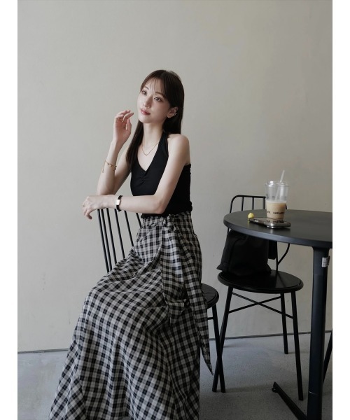 amel（エイメル）の「リボンタイチェックスカート（スカート）」 - WEAR