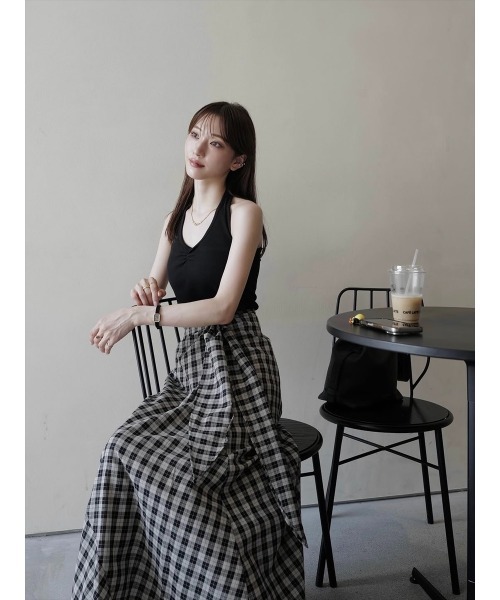 amel（エイメル）の「リボンタイチェックスカート（スカート）」 - WEAR