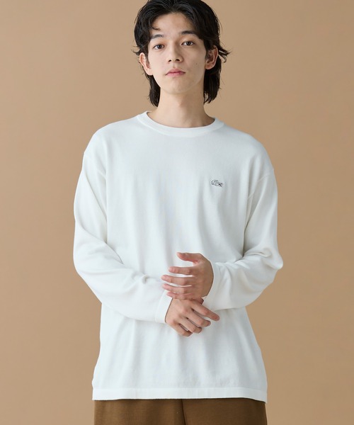 LACOSTE(ラコステ)の「サスティナブルニットTシャツ(Tシャツ/カットソー・メンズ・ブラック/ホワイト/ダークインディゴブルー/チャコール・2/4/3/5)」の1枚目の写真