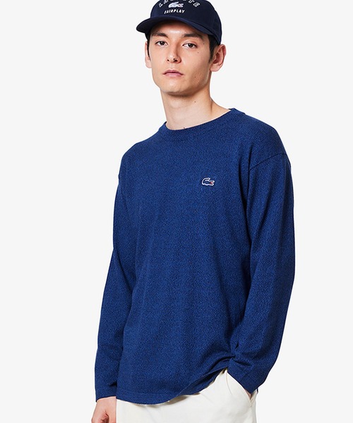 LACOSTE(ラコステ)の「サスティナブルニットTシャツ(Tシャツ/カットソー・メンズ・ブラック/ホワイト/ダークインディゴブルー/チャコール・2/4/3/5)」の4枚目の写真