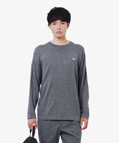LACOSTE(ラコステ)の「サスティナブルニットTシャツ(Tシャツ/カットソー・メンズ・ブラック/ホワイト/ダークインディゴブルー/チャコール・2/4/3/5)」の16枚目の写真