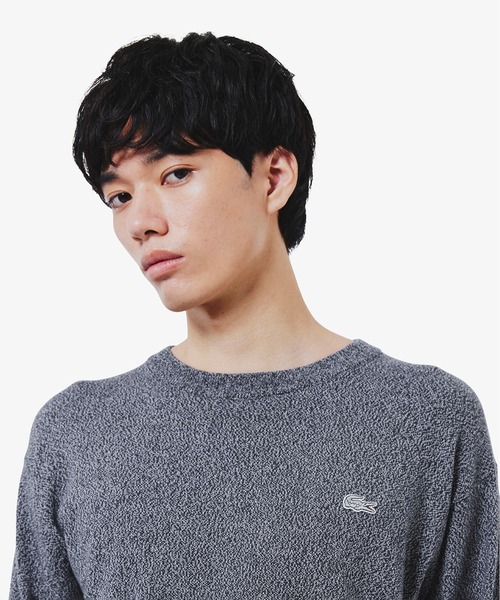 LACOSTE(ラコステ)の「サスティナブルニットTシャツ(Tシャツ/カットソー・メンズ・ブラック/ホワイト/ダークインディゴブルー/チャコール・2/4/3/5)」の18枚目の写真
