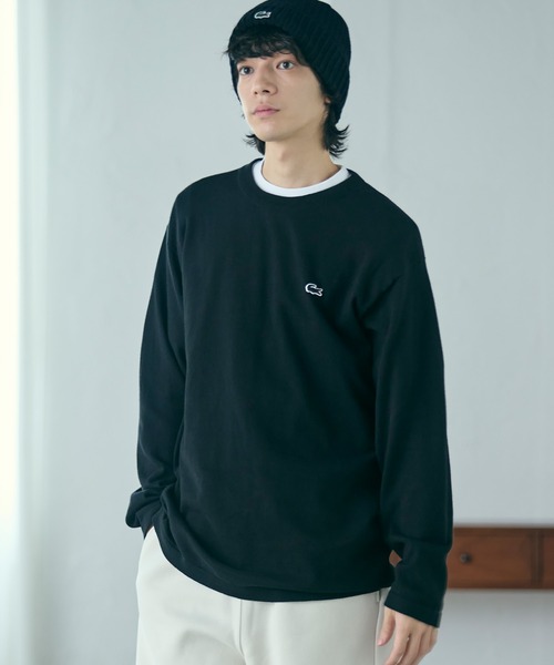 LACOSTE(ラコステ)の「サスティナブルニットTシャツ(Tシャツ/カットソー・メンズ・ブラック/ホワイト/ダークインディゴブルー/チャコール・2/4/3/5)」の7枚目の写真