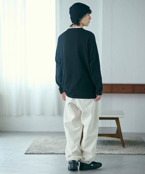 LACOSTE(ラコステ)の「サスティナブルニットTシャツ(Tシャツ/カットソー・メンズ・ブラック/ホワイト/ダークインディゴブルー/チャコール・2/4/3/5)」の14枚目の写真