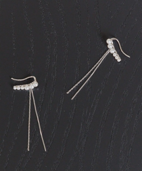 Andemiu(アンデミュウ)の「パールラインイヤカフ584422(イヤーカフ・レディース・シルバー/ゴールド・FREE)」の3枚目の写真