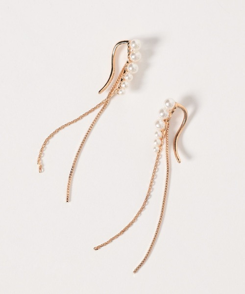 Andemiu(アンデミュウ)の「パールラインイヤカフ584422(イヤーカフ・レディース・シルバー/ゴールド・FREE)」の5枚目の写真