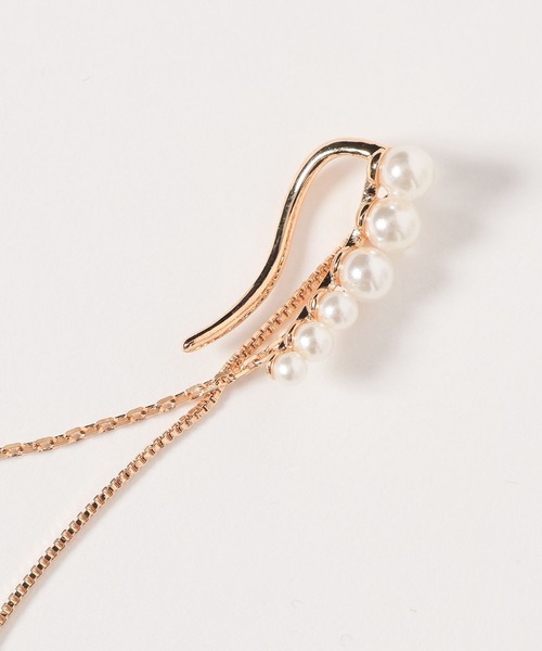 Andemiu(アンデミュウ)の「パールラインイヤカフ584422(イヤーカフ・レディース・シルバー/ゴールド・FREE)」の8枚目の写真