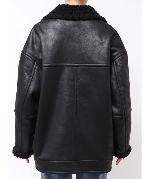 Ungrid（アングリッド）の「フェイクムートンルーズブルゾン（ブルゾン・レディース・ブラック/ダークブラウン・MEDIUM/SMALL）」の21枚目の写真