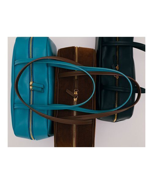 Mila Owen（ミラオーウェン）の「ソフトボストントートバッグ（トートバッグ・レディース・ターコイズブルー/ブラック/ブラウン・F）」の6枚目の写真