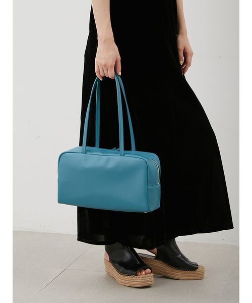 Mila Owen（ミラオーウェン）の「ソフトボストントートバッグ（トートバッグ・レディース・ターコイズブルー/ブラック/ブラウン・F）」の14枚目の写真