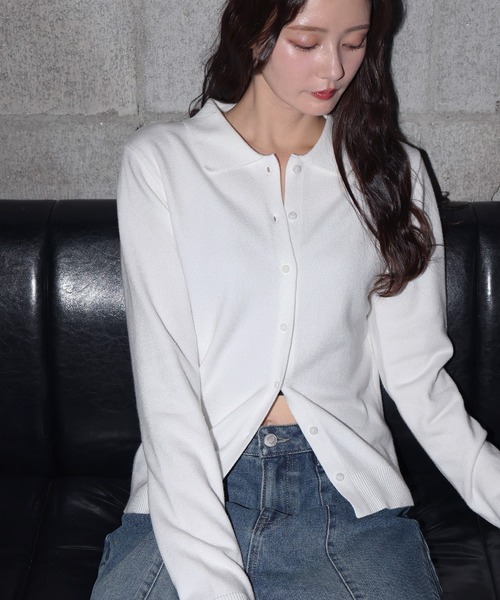 コンパクトポロニットカーディガン（ニット/セーター）｜Mili affinity