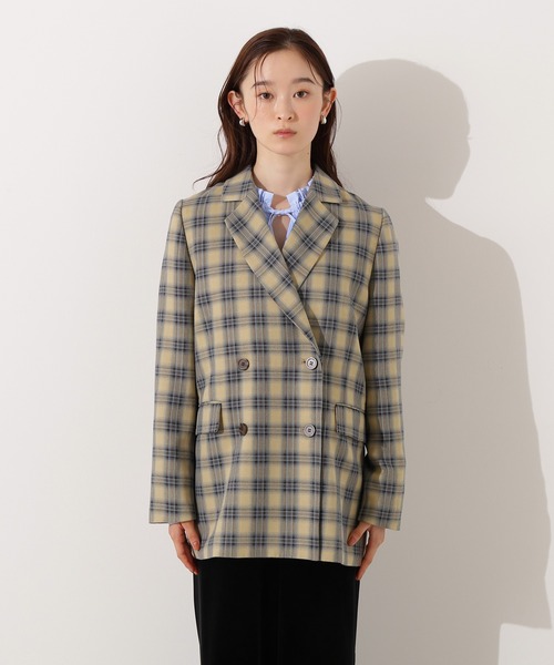 N.（N. Natural Beauty Basic）（エヌエヌナチュラルビューティーベーシック）の「チェックジャケット（テーラードジャケット・レディース・ベージュ系その他/ブラウン・MEDIUM）」の22枚目の写真