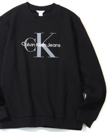 Calvin Klein(JoENC)́yCalvin Klein/JoNCz MONOLOGO LOGO JEANS CREW NECK SWEATSHIRT/mO vg N[lbN XEFbg g[i[(XEFbg)