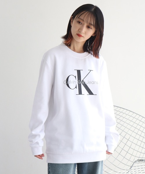 Calvin Klein(カルバン・クライン)の「【Calvin Klein/カルバンクライン】 MONOLOGO LOGO JEANS CREW NECK SWEATSHIRT/モノグラム プリント クルーネック スウェット トレーナー(スウェット・メンズ・ブラック/ホワイト・S/M/L/XL)」の18枚目の写真