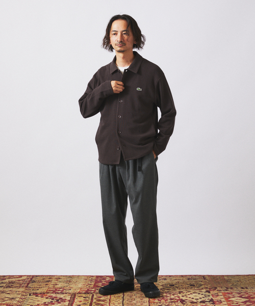 LACOSTE / ラコステ 別注 ヘビーピケ シャツ ジャケット（カーディガン
