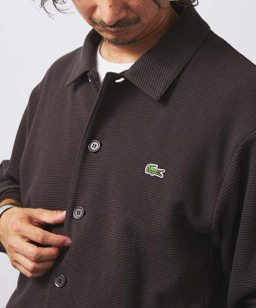 LACOSTE（ラコステ）の「LACOSTE / ラコステ 別注 ヘビーピケ シャツ ジャケット（カーディガン/ボレロ・メンズ・グレー/ブラック/ブラウン・4/5）」の17枚目の写真