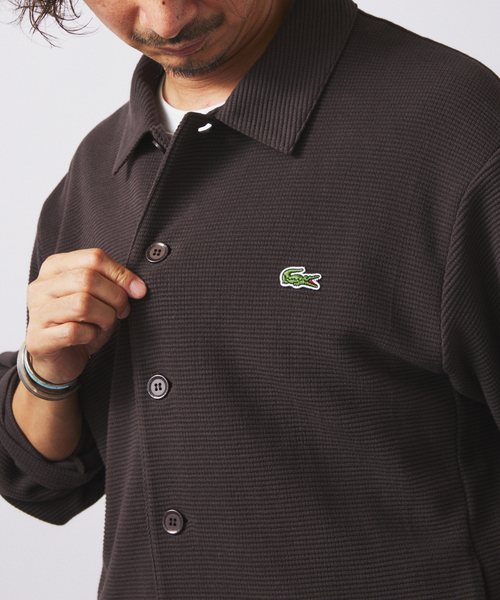 LACOSTE（ラコステ）の「LACOSTE / ラコステ 別注 ヘビーピケ シャツ ジャケット（カーディガン/ボレロ・メンズ・グレー/ブラック/ブラウン・4/5）」の19枚目の写真