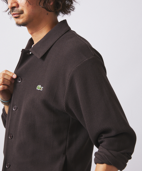 LACOSTE（ラコステ）の「LACOSTE / ラコステ 別注 ヘビーピケ シャツ ジャケット（カーディガン/ボレロ・メンズ・グレー/ブラック/ブラウン・4/5）」の4枚目の写真